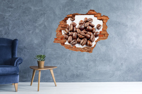 Vinyl muursticker 3D breekeffect Bosrijke open plek in de ochtend