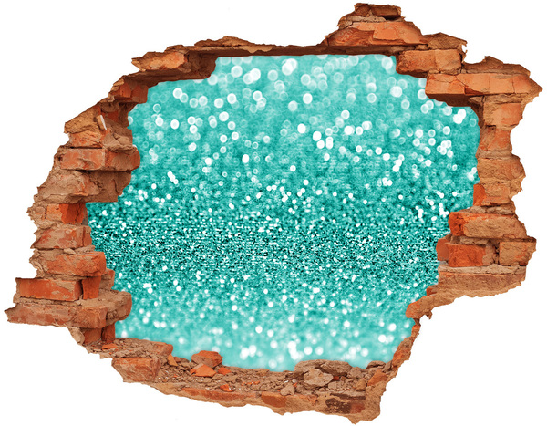 Grote 3D muursticker gat in de muur Dwalend door de woestijn