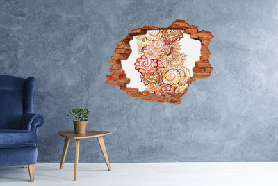 Vinyl muursticker 3D breekeffect Vrienden uit de achtertuin