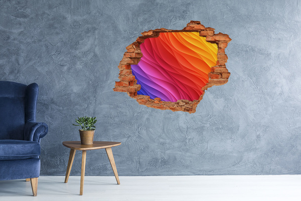 Vinyl muursticker 3D breekeffect Een kosmisch perspectief op de aarde en de zon.