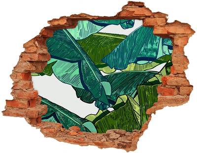 Vinyl muursticker 3D breekeffect Sappige limoenen in een verborgen pareltje