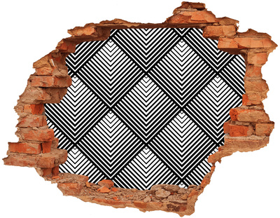 Vinyl muursticker 3D breekeffect Keukeninspiratie van achter de muur