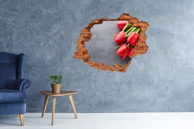 Vinyl muursticker 3D breekeffect Nachtelijke hemel boven de oceaan