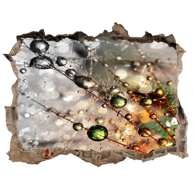 Zelfklevende 3D wandsticker illusie Kristalstructuur in licht