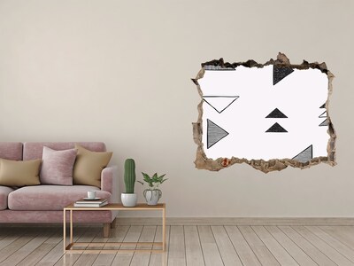 Zelfklevende 3D wandsticker illusie Geometrische patronen op de muur