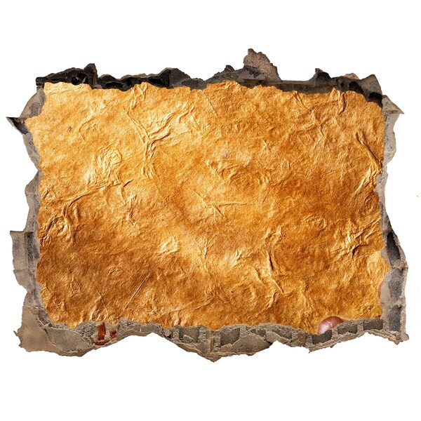 Zelfklevende muursticker 3D gat Gouden gat in de muur