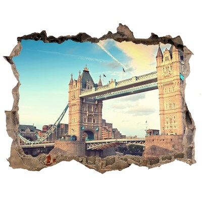 Wandsticker 3D doorkijk Tower Bridge in Londen