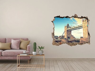 Wandsticker 3D doorkijk Tower Bridge in Londen