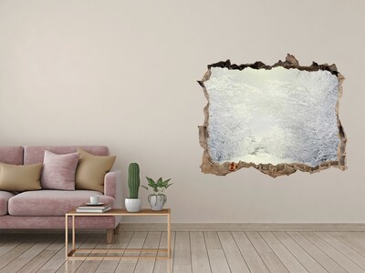 Zelfklevende 3D wandsticker illusie Winterlandschap achter de muur