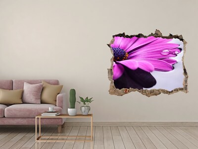Zelfklevende 3D wandsticker illusie Een bloemenparadijs achter de muur