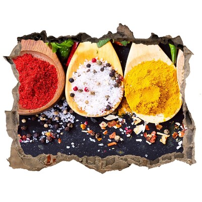 Zelfklevende muursticker 3D gat Specerijenparadijs