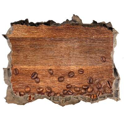 Zelfklevende muursticker 3D gat Verwoeste koffiemuur