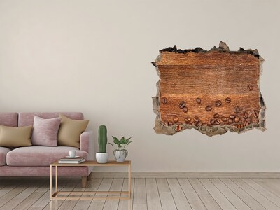 Zelfklevende muursticker 3D gat Verwoeste koffiemuur