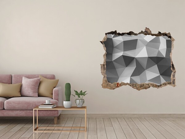 Zelfklevende 3D wandsticker illusie Geometrisch gat in de muur