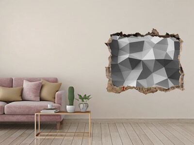 Zelfklevende 3D wandsticker illusie Geometrisch gat in de muur