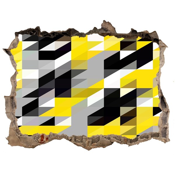 Wandsticker 3D gat met uitzicht Abstracte Gat in de Muur