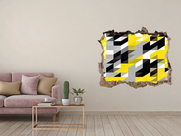 Wandsticker 3D gat met uitzicht Abstracte Gat in de Muur
