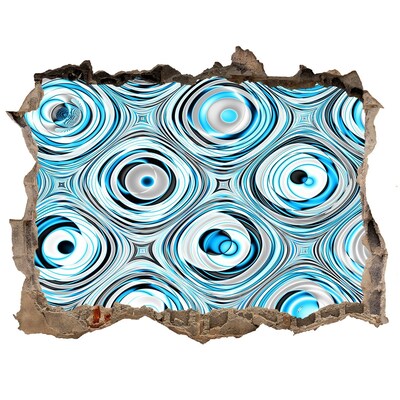 Wandsticker 3D gat met uitzicht Waterwervels in beton