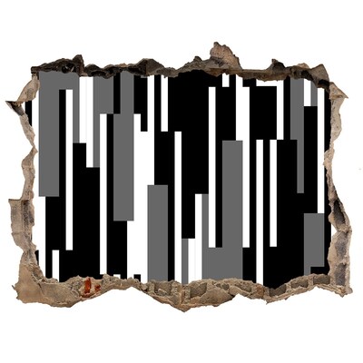 Zelfklevende 3D wandsticker illusie Moderne kunst aan de muur