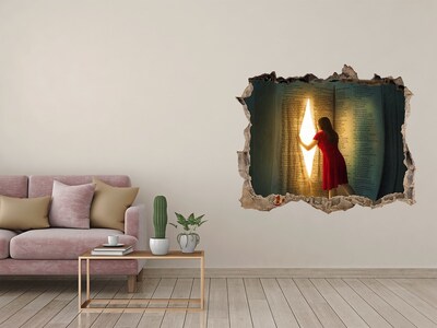 Wandsticker 3D doorkijk Een gat in de realiteit