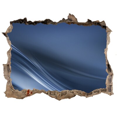 Wandsticker 3D gat met uitzicht Een gat in de muur met uitzicht op de hemel.