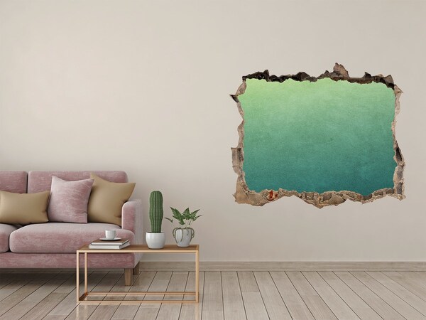 Zelfklevende muursticker 3D gat Een baai in de tropen