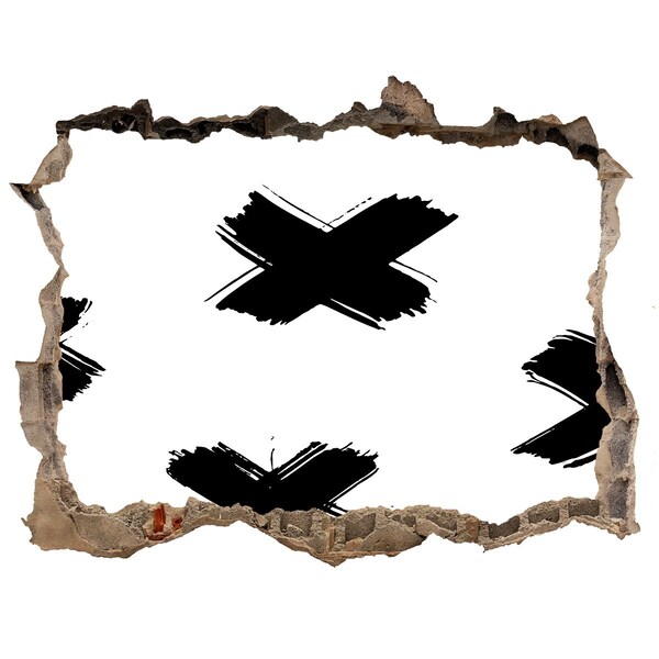 Zelfklevende 3D wandsticker illusie Stijlvol verborgen pareltje