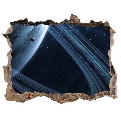 Wandsticker 3D doorkijk Ruimte Gat in de Muur