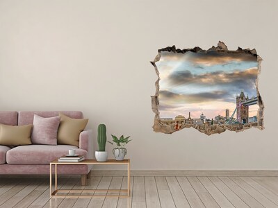 Wandsticker 3D doorkijk Tower Bridge in Londen