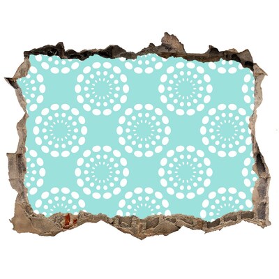 Zelfklevende 3D wandsticker illusie Bloemenpatroon tegen de hemel