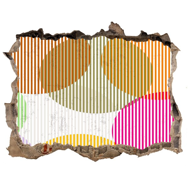 Zelfklevende 3D wandsticker illusie Abstracte Gat in de Muur