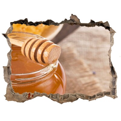 Wandsticker 3D doorkijk Honing rechtstreeks uit de bijenkorf