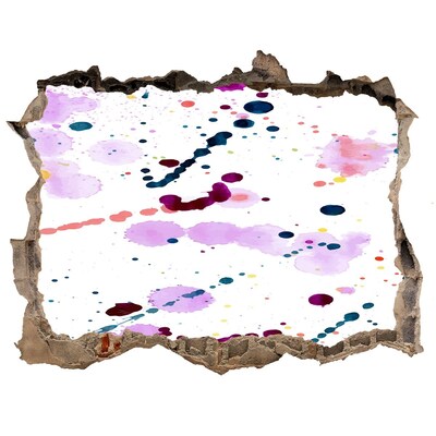 Wandsticker 3D doorkijk Een kleurrijke explosie van creativiteit