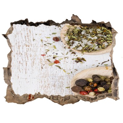 Zelfklevende muursticker 3D gat Specerijenexplosie