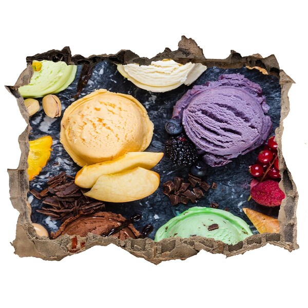 Zelfklevende 3D wandsticker illusie IJsgekte