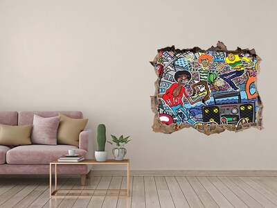 Wandsticker 3D doorkijk Stadsfestival van Vreugde