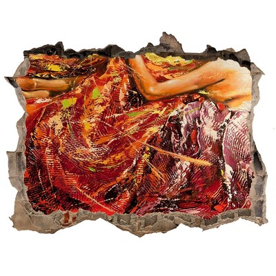 Wandsticker 3D doorkijk De onderwaterwereld van kleuren