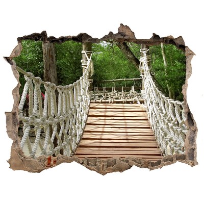 Wandsticker 3D doorkijk Junglebrug