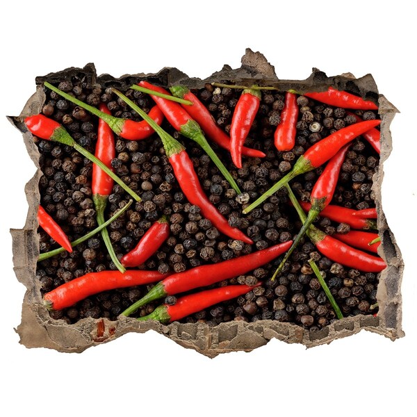 Wandsticker 3D doorkijk Een verborgen pareltje met kruiden