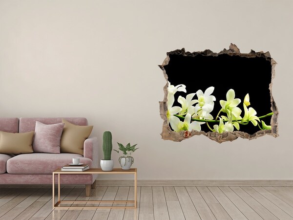 Zelfklevende 3D wandsticker illusie Een bloemendroom achter de muur