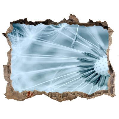 Wandsticker 3D gat met uitzicht De bloemenwereld achter de muur