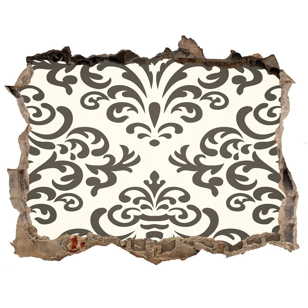 Wandsticker 3D doorkijk Een elegant patroon op de muur