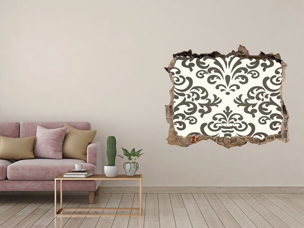 Wandsticker 3D doorkijk Een elegant patroon op de muur