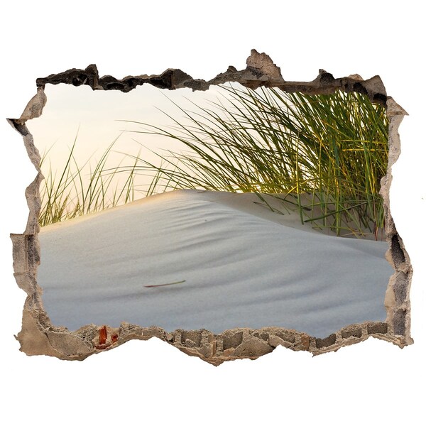 Zelfklevende 3D wandsticker illusie Duin in het licht van de zonsondergang