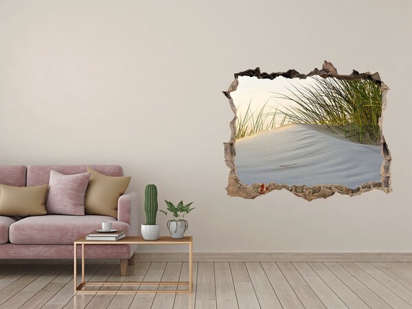 Zelfklevende 3D wandsticker illusie Duin in het licht van de zonsondergang