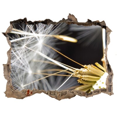 Zelfklevende muursticker 3D gat Bloemendroom door een gat in de muur