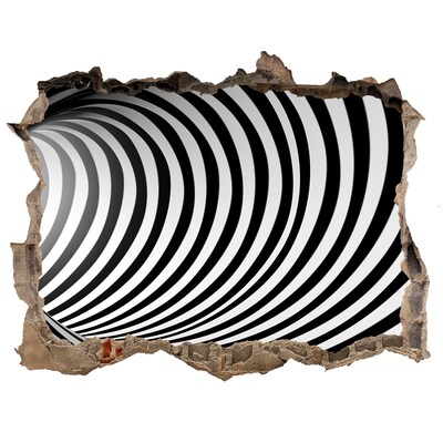 Zelfklevende muursticker 3D gat De illusie van een draaiende tunnel