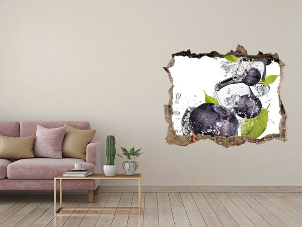 Zelfklevende 3D wandsticker illusie Fruitige ijswaterval