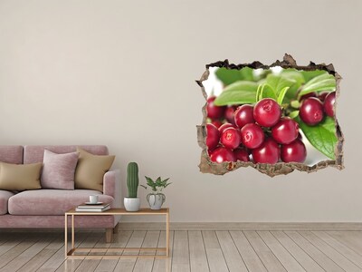Wandsticker 3D gat met uitzicht Fruity Hole in the Wall
