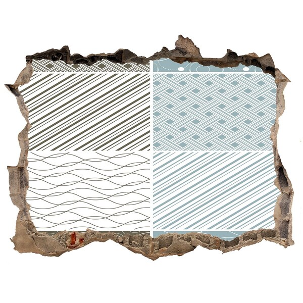 Zelfklevende 3D wandsticker illusie Patronen op de muur